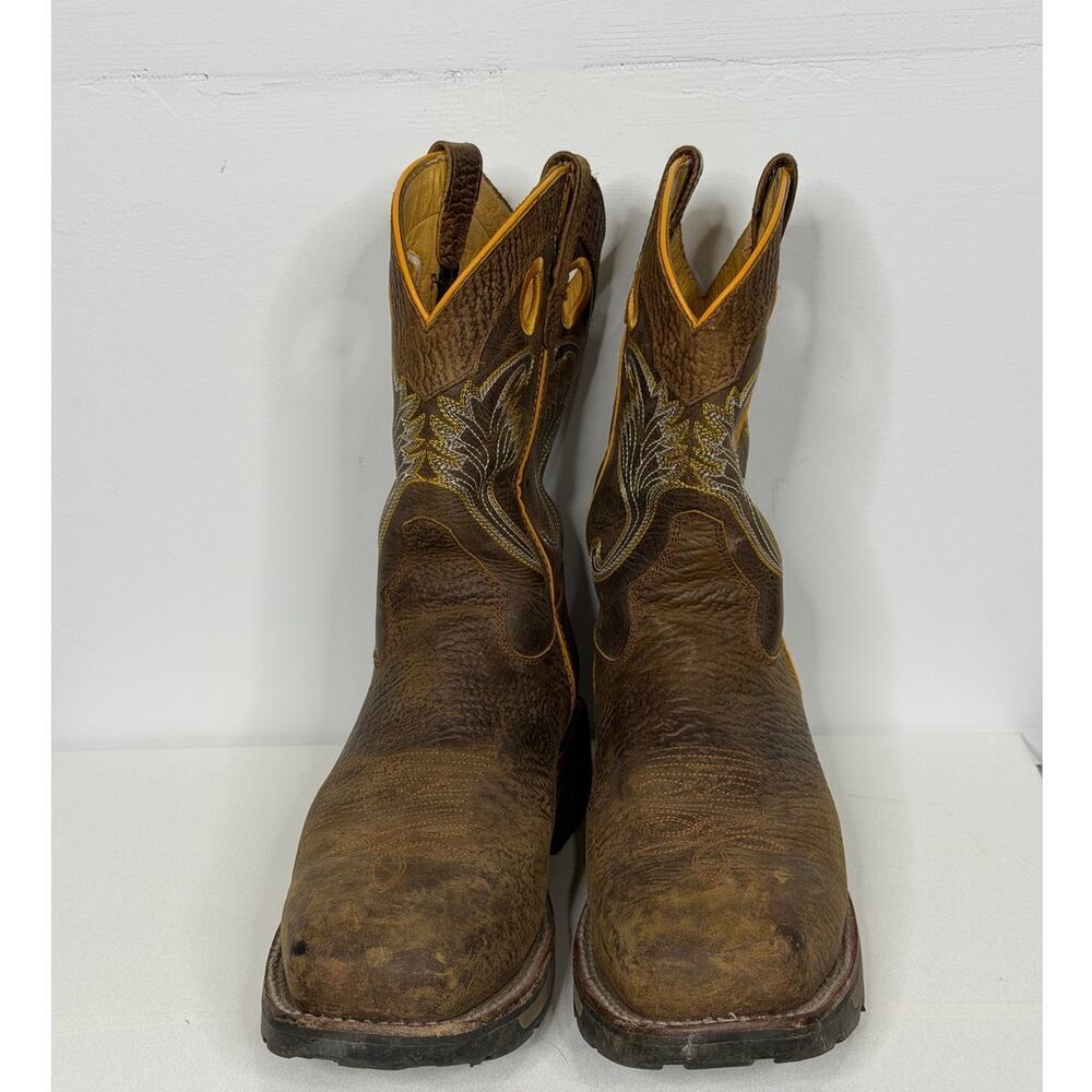 Angus Durable Brown Western Workwear Steel Toe Boots / Size-11